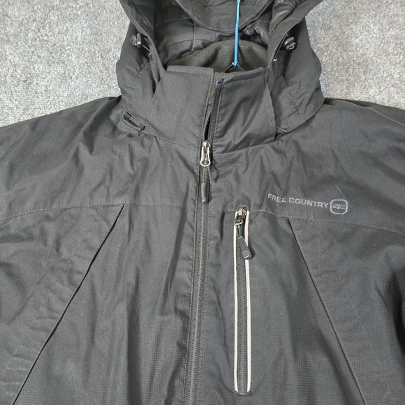 Free‎ Country Black Quilted Lined Jacket Men's Medium - Picture 2 of 16